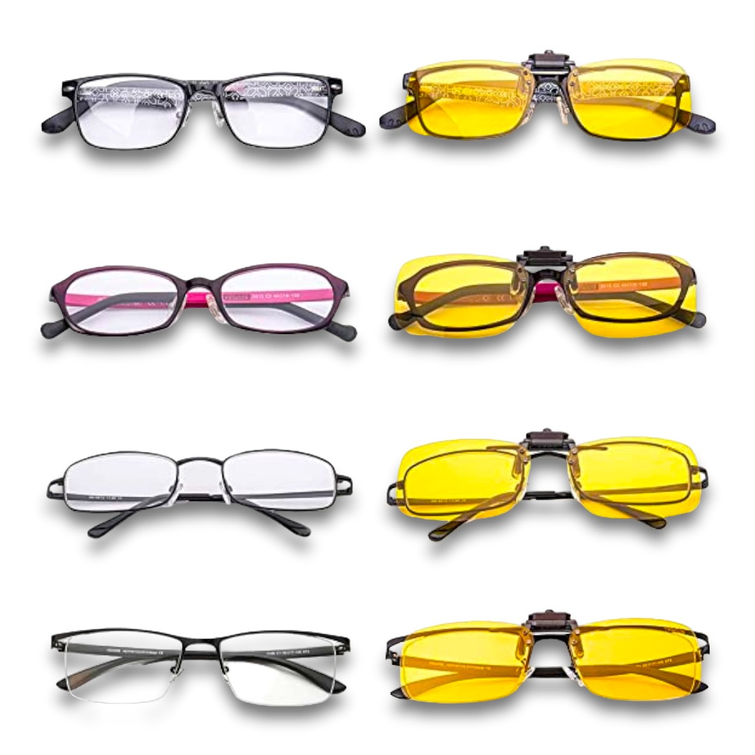 AN02 C6 Lentes clip on amarillo